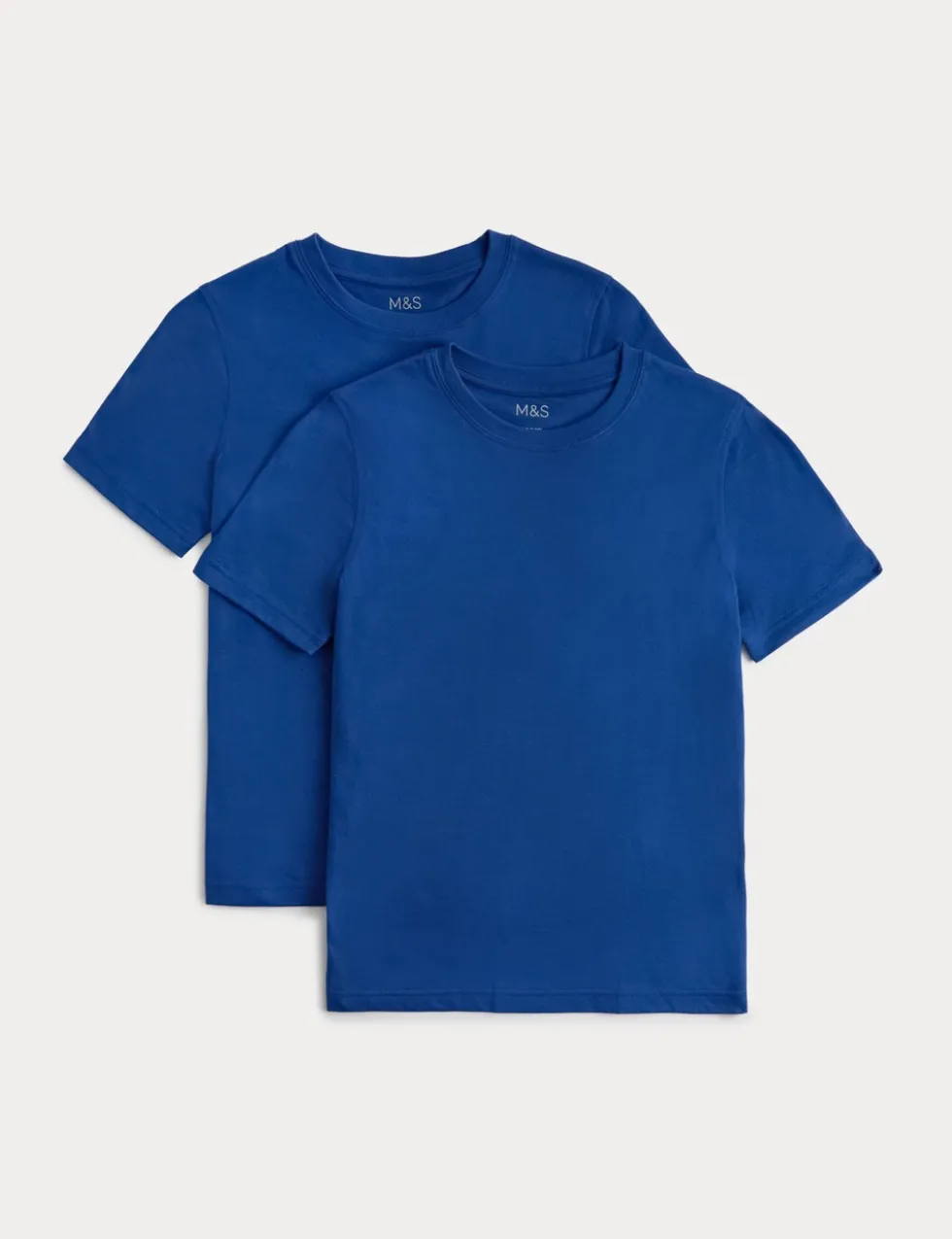 2 Pack Unisex Pure Cotton School T-Shirts (2-16 Yrs)