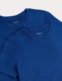 2 Pack Unisex Pure Cotton School T-Shirts (2-16 Yrs)