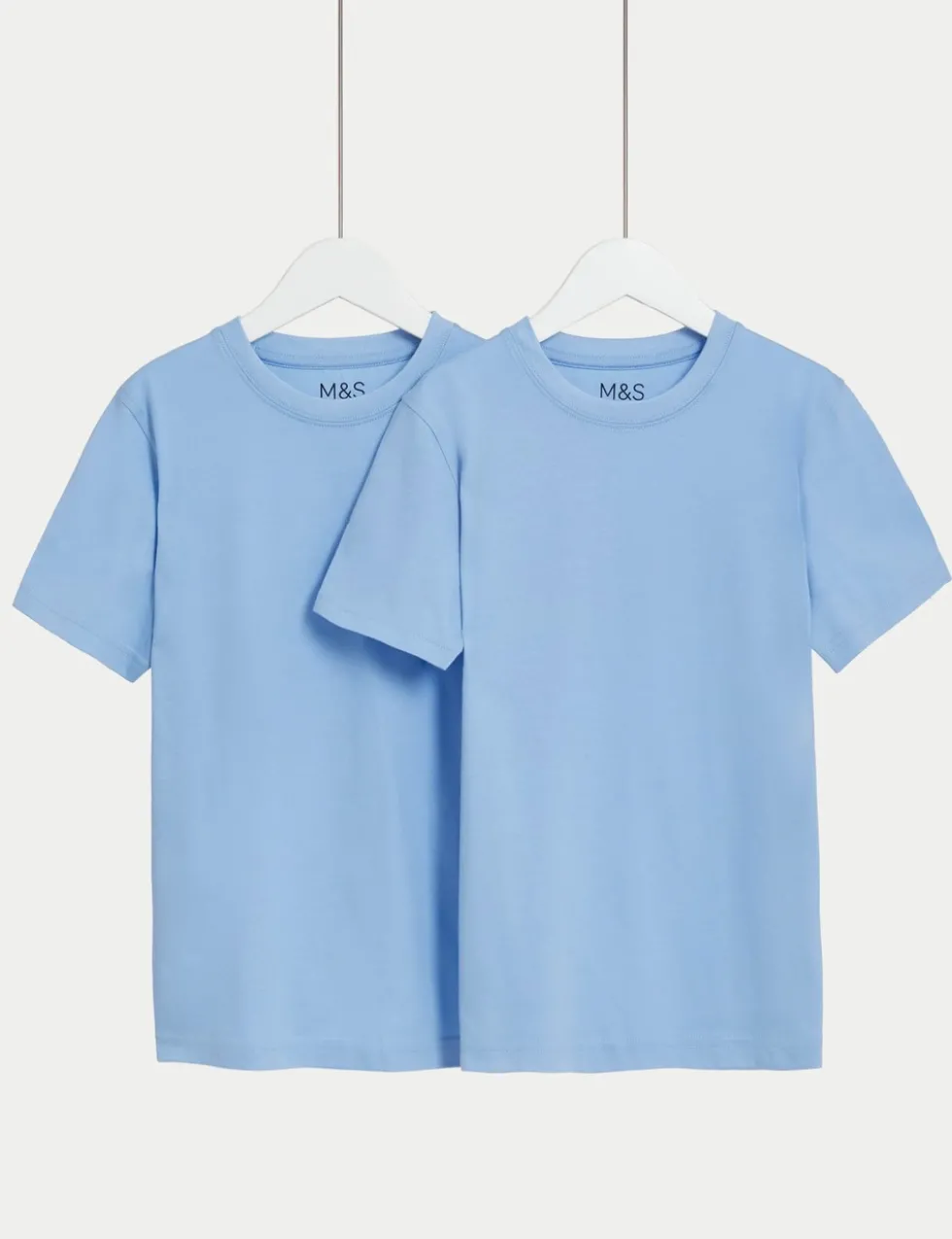 2 Pack Unisex Pure Cotton School T-Shirts (2-16 Yrs)