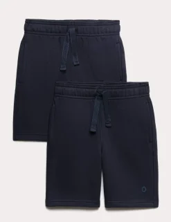 2 Pack Unisex School Sweat Shorts (2-16 Yrs)