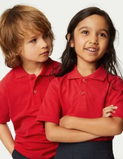 3 Pack Unisex Stain Resist School Polo Shirts (2-18 Yrs)
