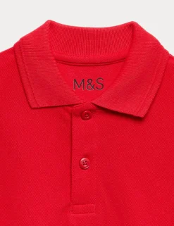 3 Pack Unisex Stain Resist School Polo Shirts (2-18 Yrs)