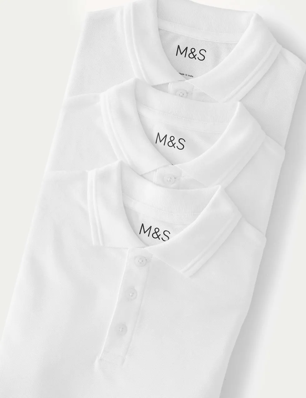 3 Pack Unisex Stain Resist School Polo Shirts (2-18 Yrs)