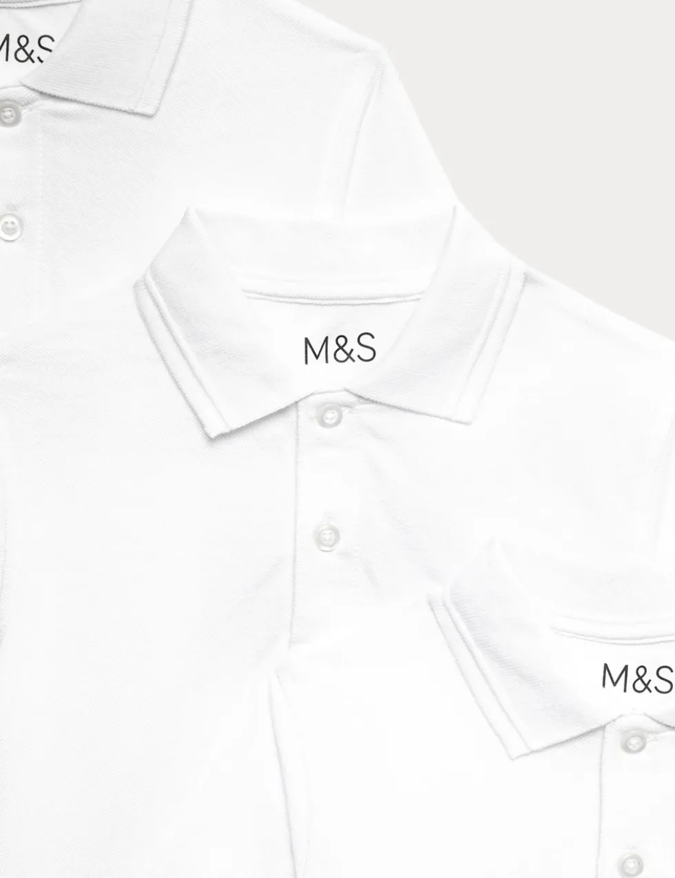 3 Pack Unisex Stain Resist School Polo Shirts (2-18 Yrs)
