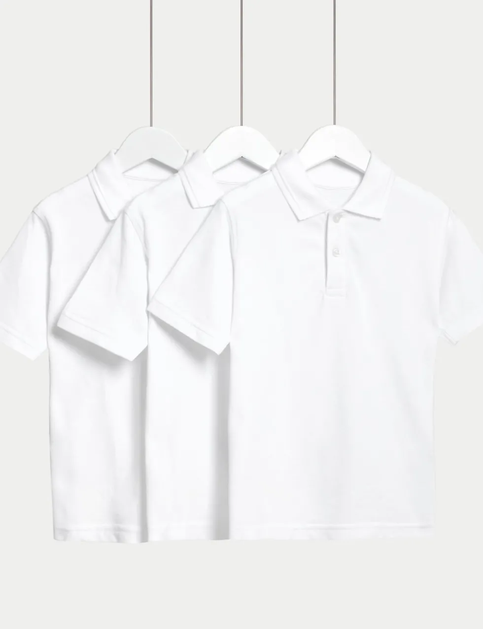 3 Pack Unisex Stain Resist School Polo Shirts (2-18 Yrs)