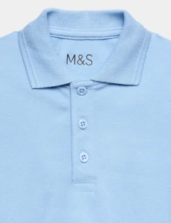 3 Pack Unisex Stain Resist Slim Fit School Polo Shirts (2-18 Yrs)