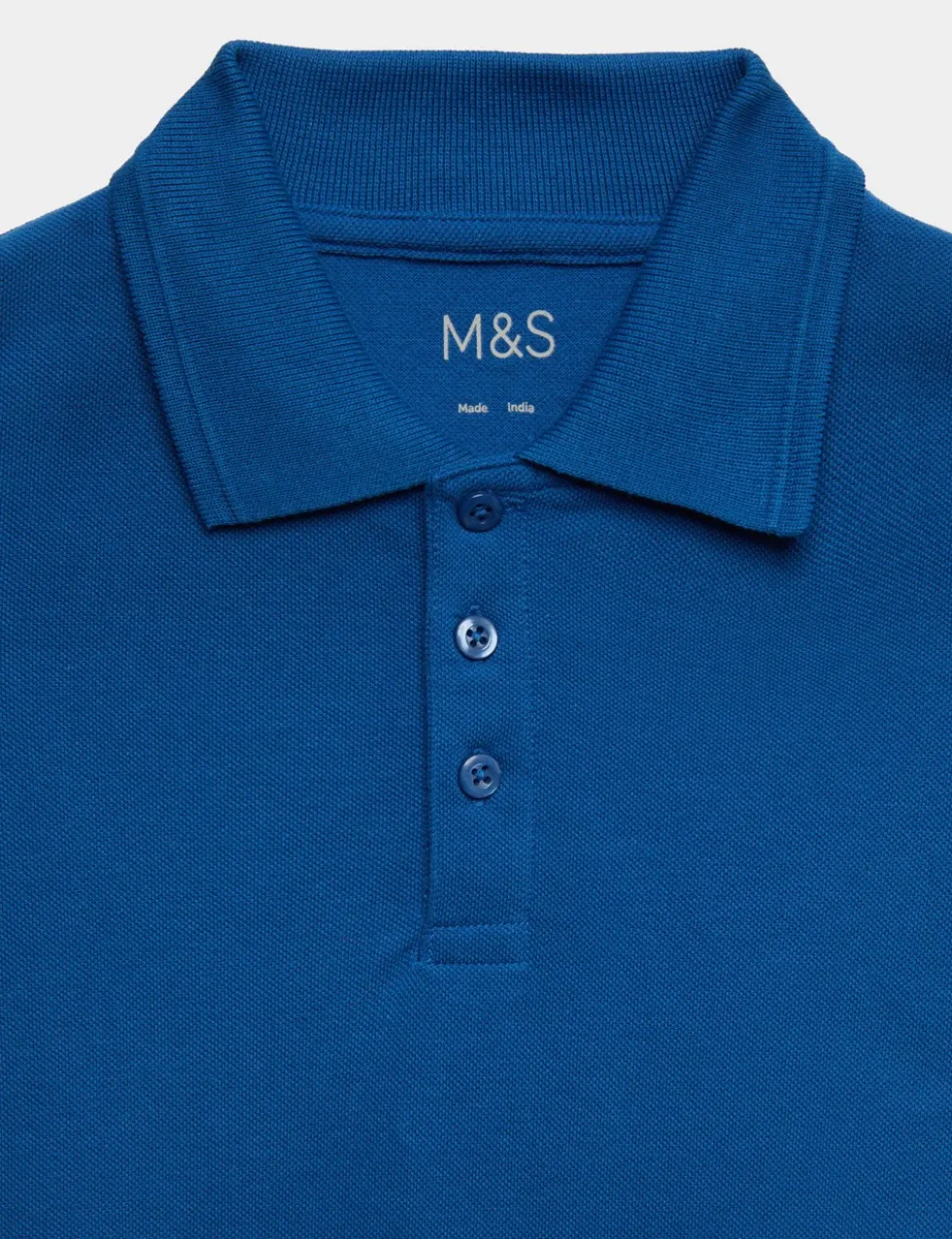 2 Pack Unisex Stain Resist School Polo Shirts (2-18 Yrs)