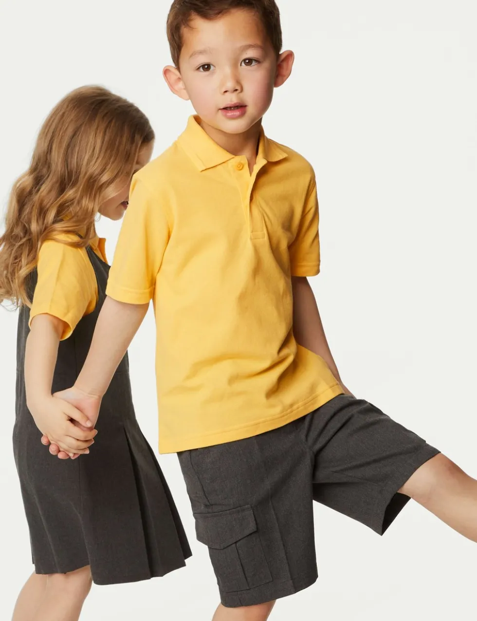 3 Pack Unisex Stain Resist School Polo Shirts (2-18 Yrs)