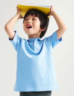 3 Pack Unisex Stain Resist School Polo Shirts (2-18 Yrs)