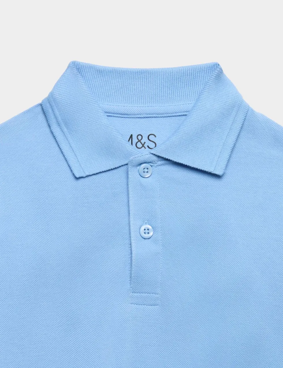 3 Pack Unisex Stain Resist School Polo Shirts (2-18 Yrs)