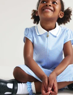 2 Pack Zip Gingham School Dresses (2-14 Yrs)