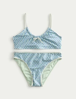 3 Piece Block Print Bikini and Rash Vest (6-16 Yrs)