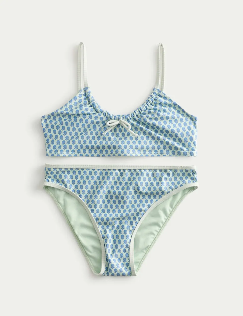 3 Piece Block Print Bikini and Rash Vest (6-16 Yrs)
