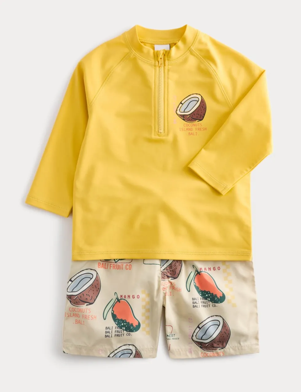 2 Piece Coconut Graphic Swim Set (2-8 Yrs)
