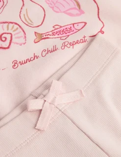 2 PIece Cotton Rich Beach Vibes Outfit (2-10 Yrs)