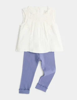 2 Piece Cotton Rich Blouse & Leggings Outfit (0-5 Yrs)