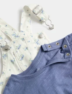 2 Piece Cotton Rich Dungaree Outfit (0-3 Yrs)