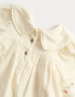 2 Piece Cotton Rich Embroidered Outfit (0-3 Yrs)