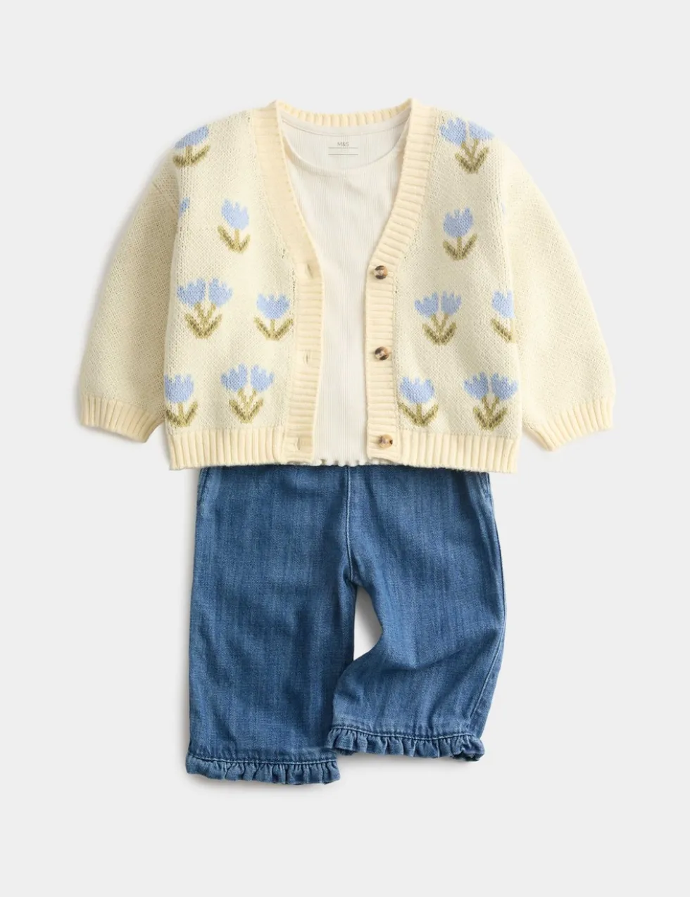 3 Piece Cotton Rich Outfit (0-6 Yrs)