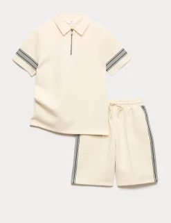 2 Piece Cotton Rich Polo & Short Set (6-16 Yrs)