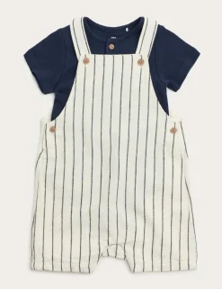2 Piece Cotton Rich Romper Set (0-3 Yrs)