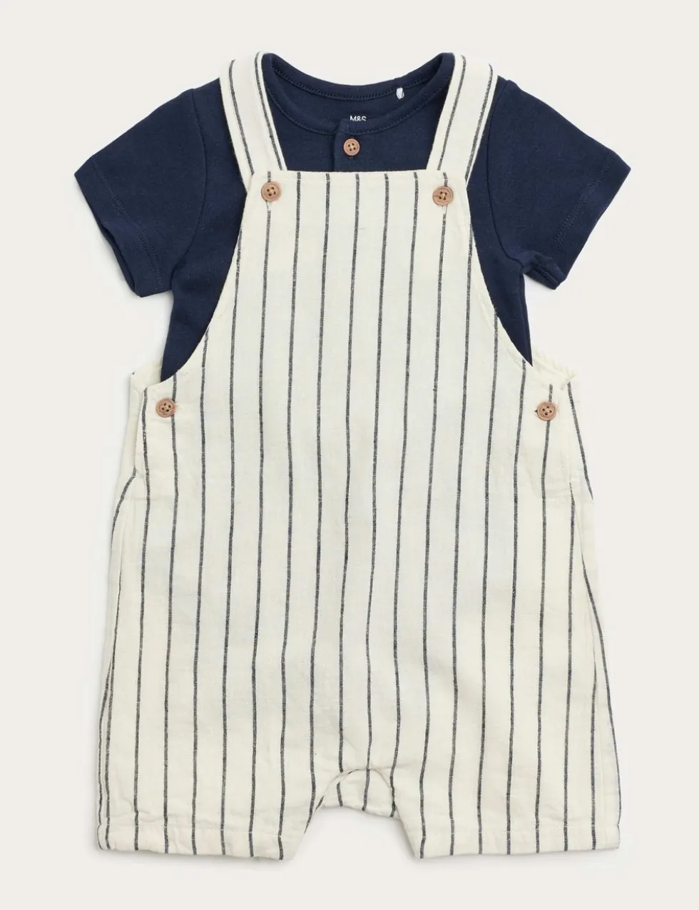 2 Piece Cotton Rich Romper Set (0-3 Yrs)