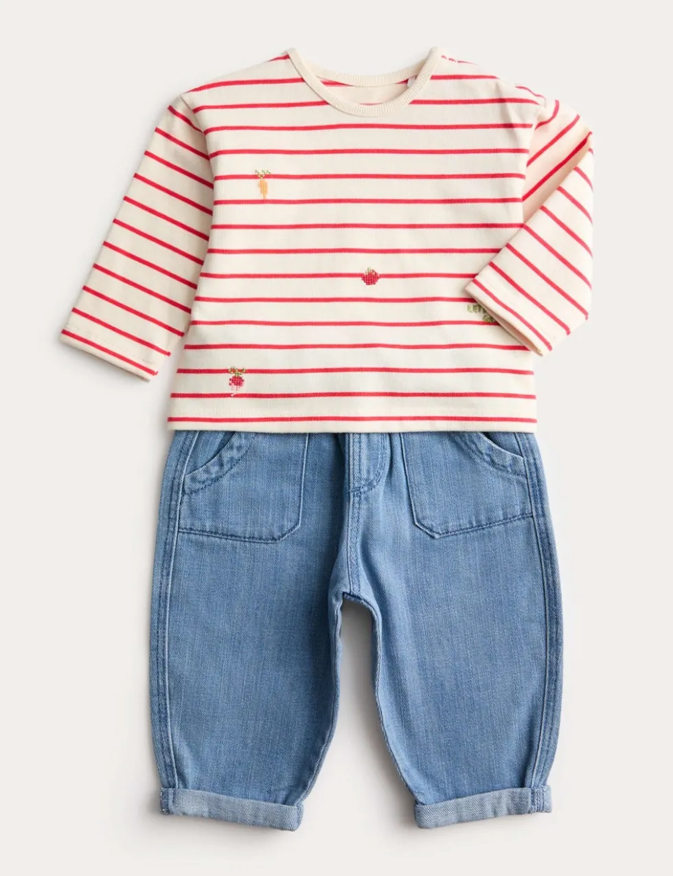 2 Piece Cotton Rich Striped Outfit (0-3 Yrs)