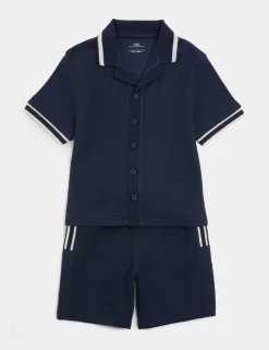 2 Piece Cotton Rich Textured Top & Bottom Outfit (2-10 Yrs)