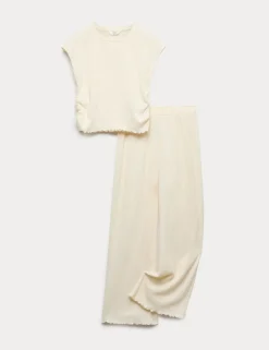 2 Piece Crinkle Jersey Top & Kickflare Outfit (2-16 Yrs)