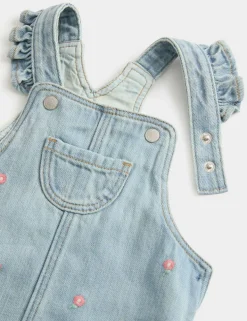 2 Piece Denim Embroidered Pinny Outfit (0-5 Yrs)