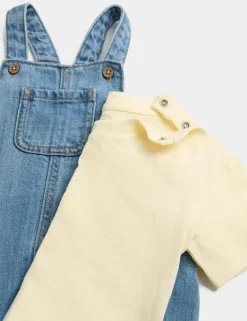 2 Piece Denim Peter Rabbit™ Bibshort Outfit (0-3 Yrs)