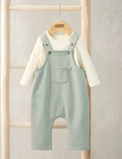 2 Piece Dungarees & Bodysuit Outfit (7lbs-12 Mths)
