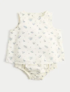 2 Piece Floral Outfit With Knickers (0-12 Mths)