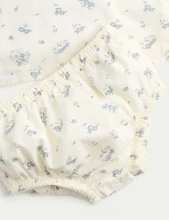 2 Piece Floral Outfit With Knickers (0-12 Mths)