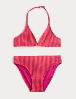 2 Piece Gingham Halterneck Bikini (6-16 Yrs)
