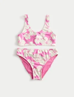 2 Piece Hibiscus Print Bikini (6-16 Yrs)
