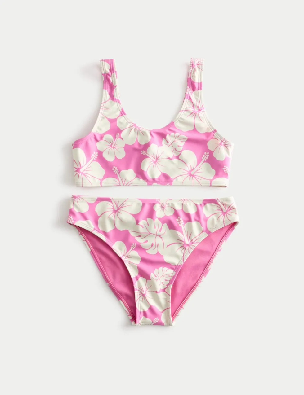 2 Piece Hibiscus Print Bikini (6-16 Yrs)