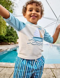2 Piece Long Sleeve Rash Vest Swim Set (6 Mths-6 Yrs)