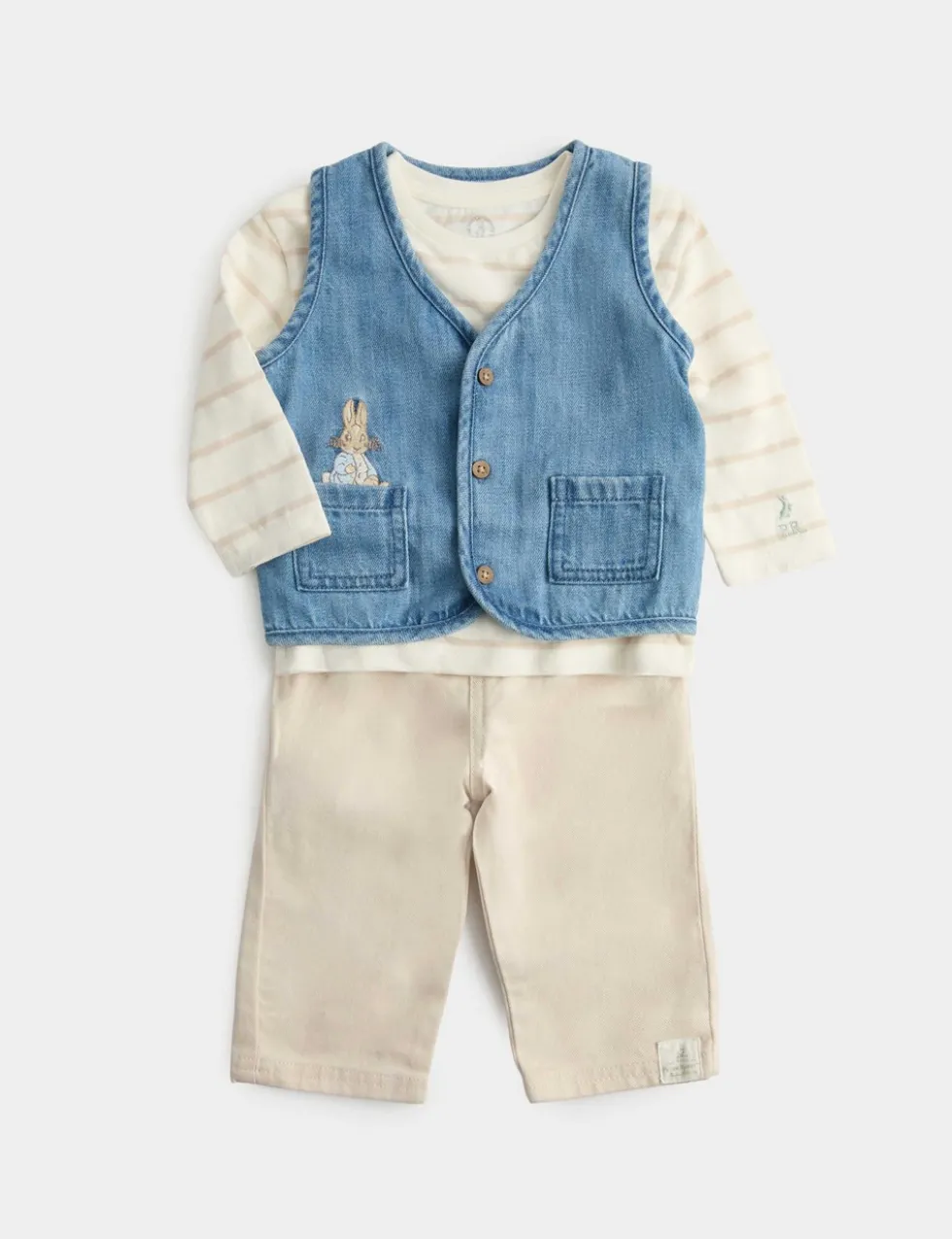 3 Piece Peter Rabbit™ Outfit with Waistcoat (0-3 Yrs)