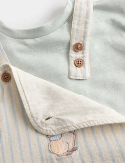 3 Piece Peter Rabbit™ Stripe Bibshort Outfit (0-3 Yrs)