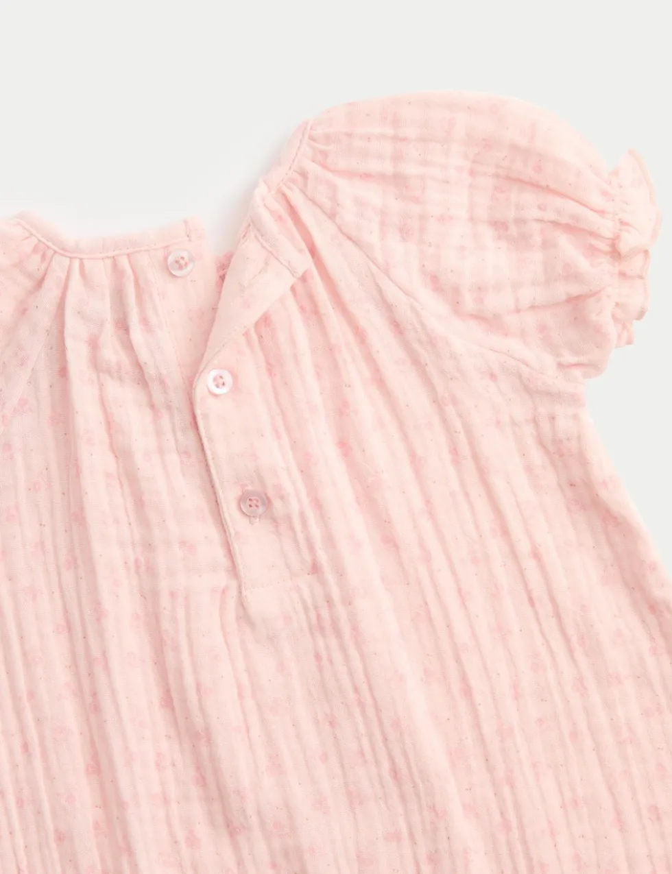 2 Piece Pink Romper with Bib (0-2 Yrs)