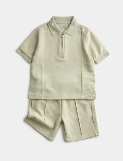 2 Piece Pique Polo & Short Set (1-8 Yrs)