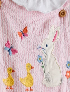 2 Piece Pure Cotton Bunny Dungaree Outfit (0-24 Mths)