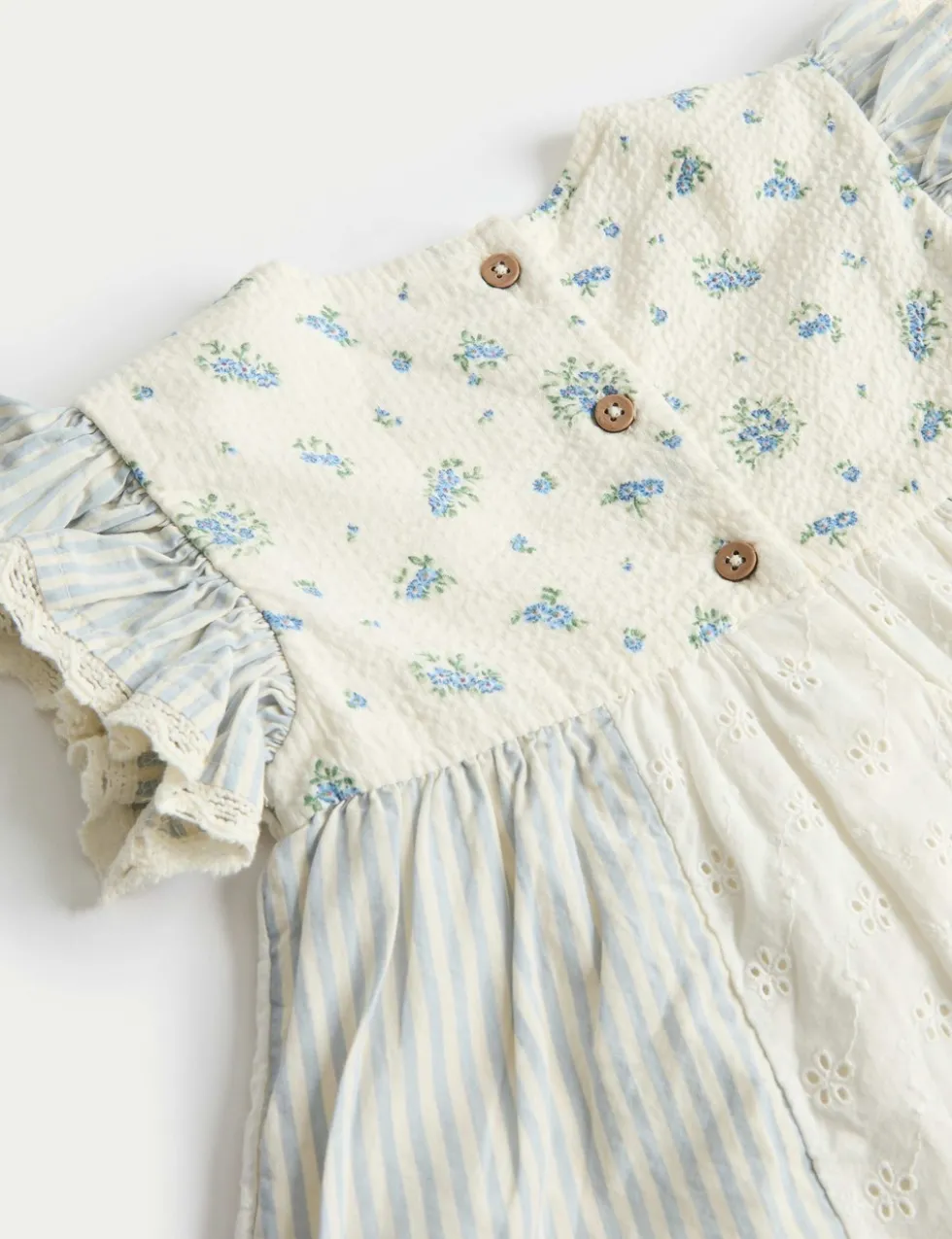 2 Piece Pure Cotton Dress with Hat (0-5 Yrs)