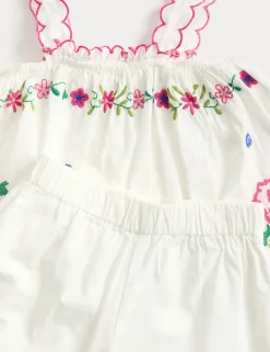 2 Piece Pure Cotton Embroidered Outfit (2-10 Yrs)