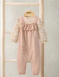 2 Piece Pure Cotton Floral Outfit (7lbs-12 Mths)
