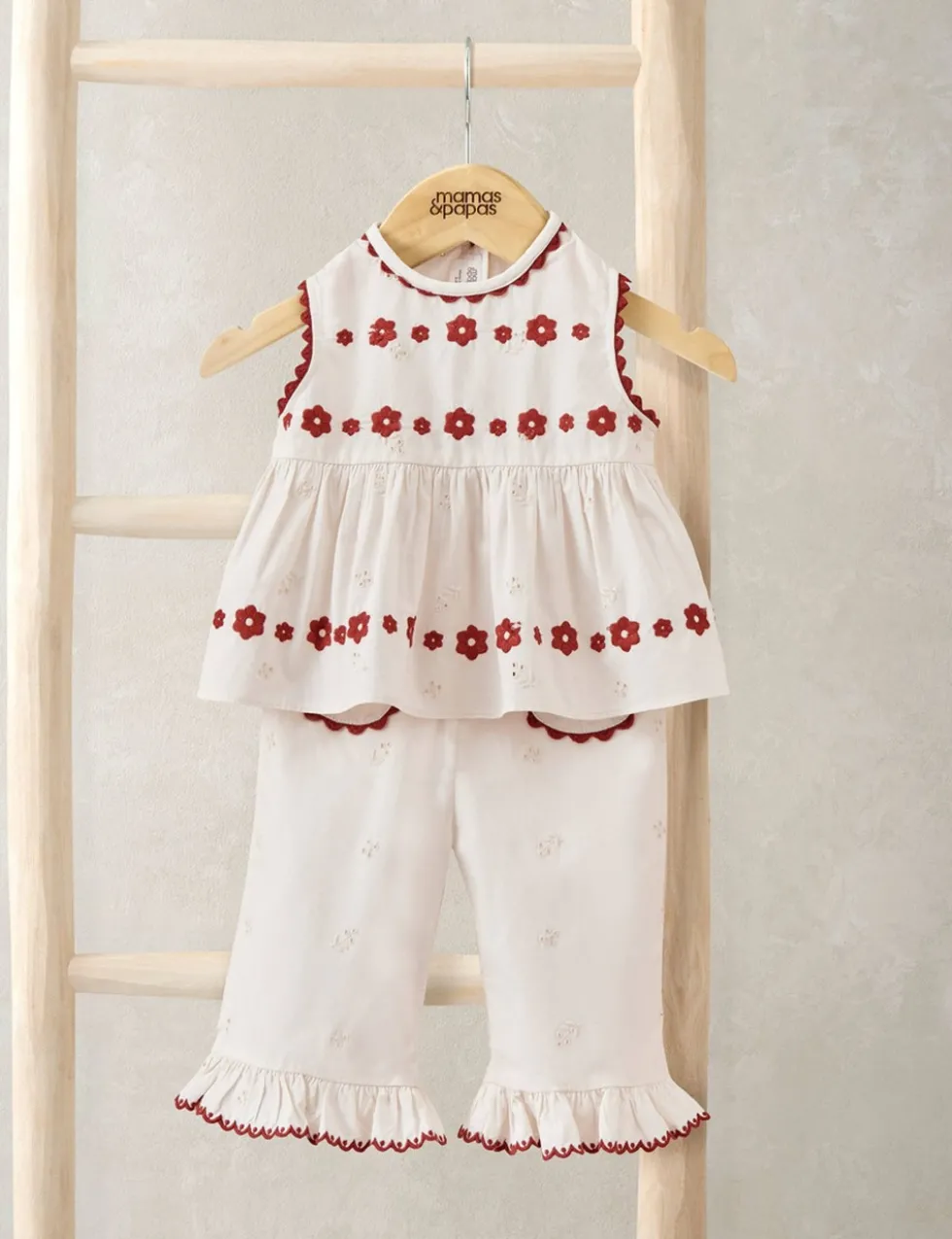 2 Piece Pure Cotton Floral Top & Bottom Set (0-3 Years)