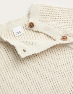 2 Piece Pure Cotton Knitted Outfit (7lbs-12 Mths)