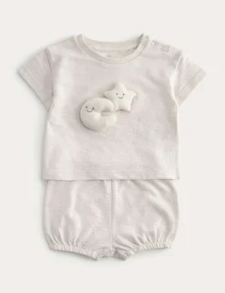 2 Piece Pure Cotton Little Monster Outfit (0-12 Mths)