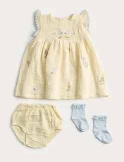 3 Piece Pure Cotton Peter Rabbit™ Outfit (0-3 Yrs)